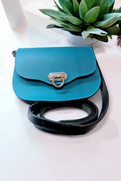 Turquoise Mini Saddle Bag